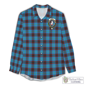 Home Ancient Tartan Womens Casual Shirt with Family Crest