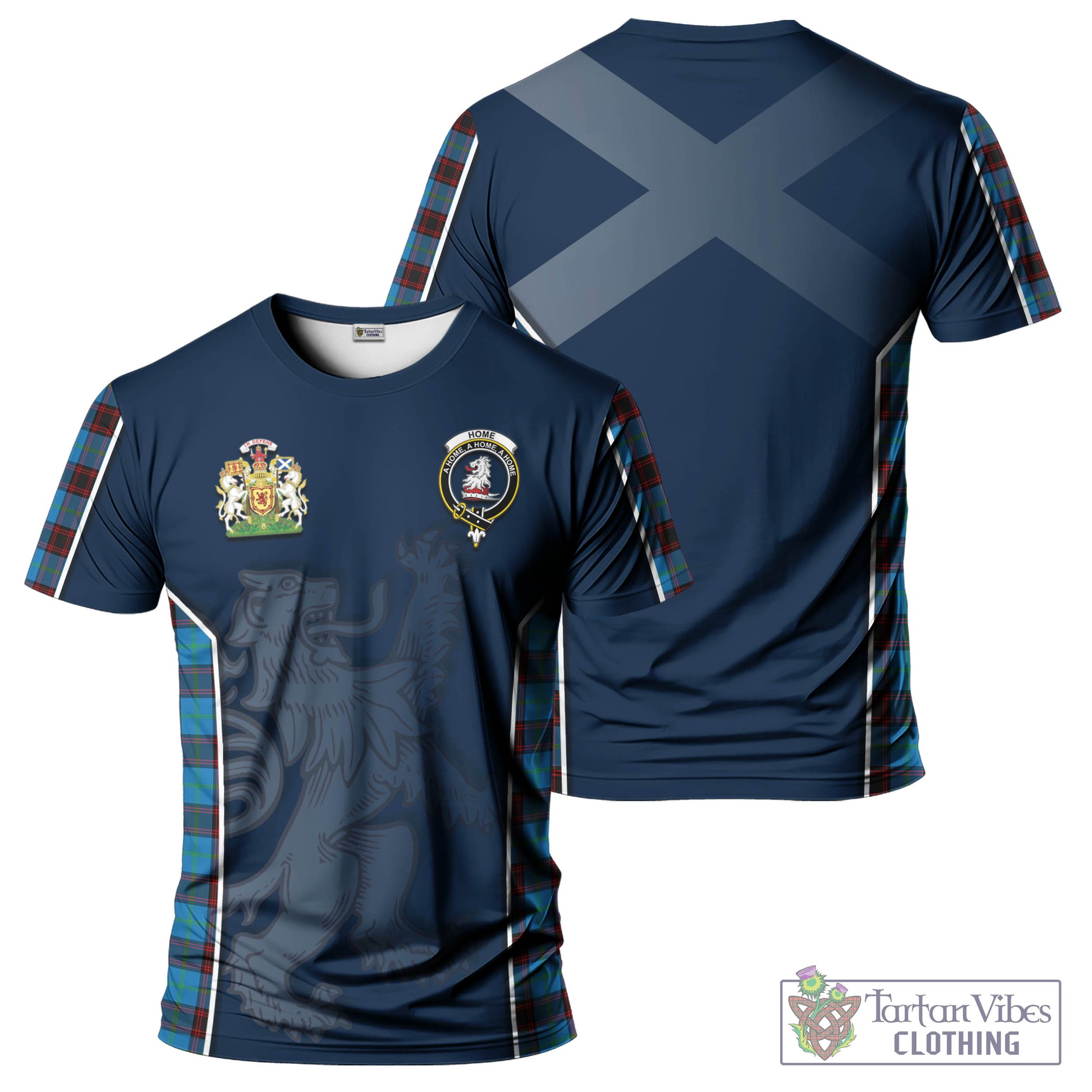 Tartan Vibes Clothing Home Ancient Tartan T-Shirt with Family Crest and Lion Rampant Vibes Sport Style