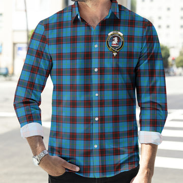 Home Ancient Tartan Long Sleeve Button Up Shirt with Family Crest