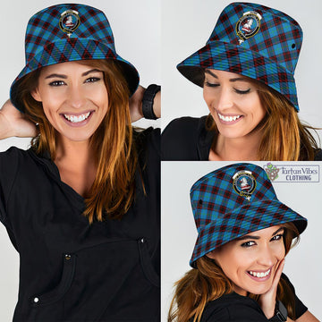 Home Ancient Tartan Bucket Hat with Family Crest