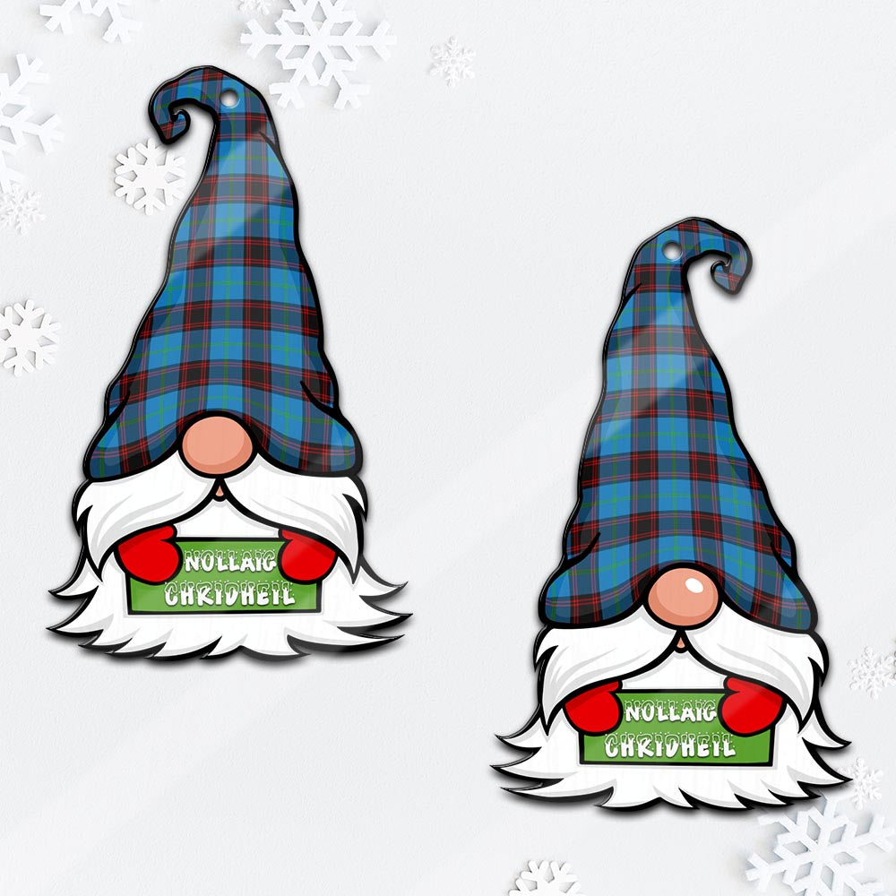 Home Ancient Gnome Christmas Ornament with His Tartan Christmas Hat Mica Ornament - Tartanvibesclothing
