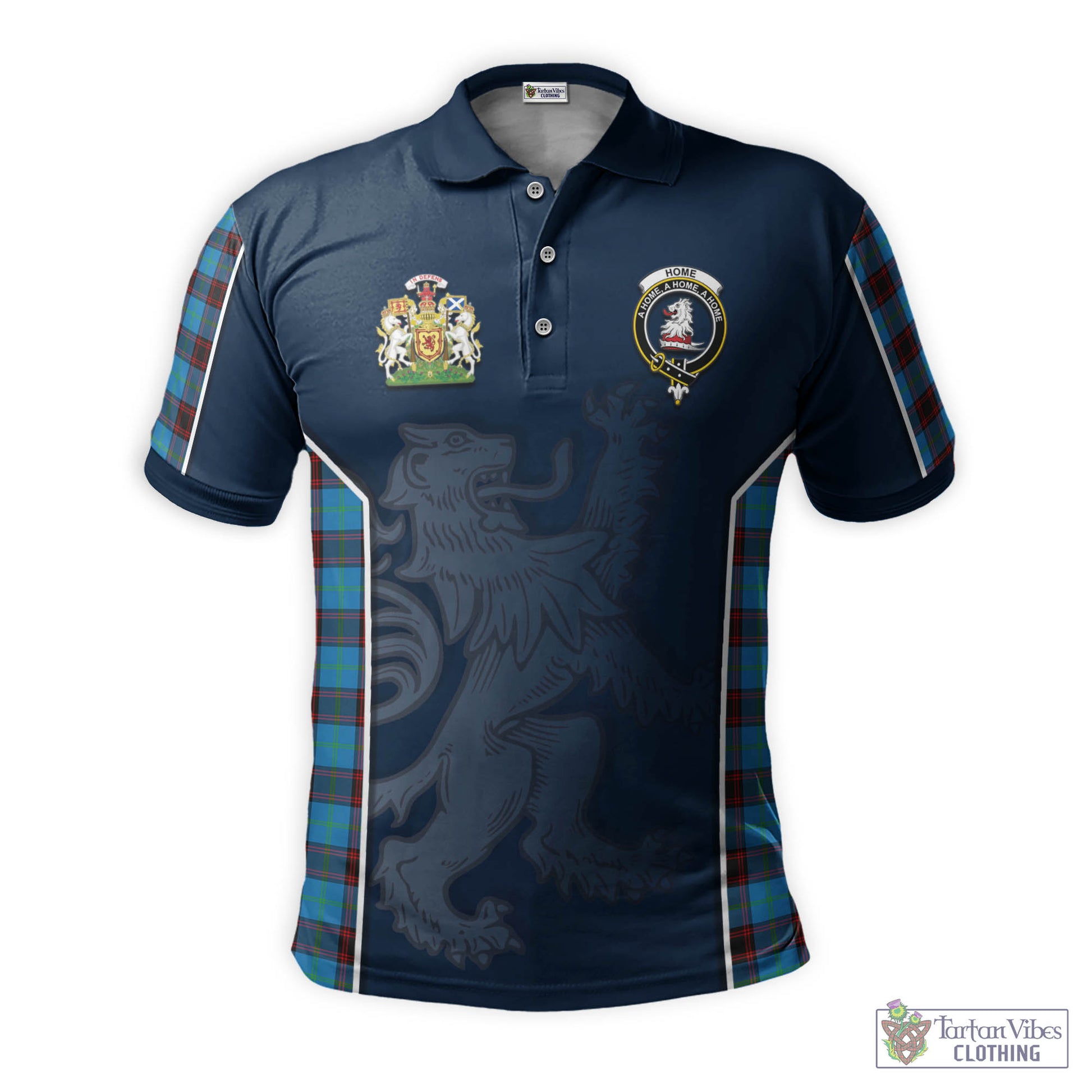 Tartan Vibes Clothing Home Ancient Tartan Men's Polo Shirt with Family Crest and Lion Rampant Vibes Sport Style
