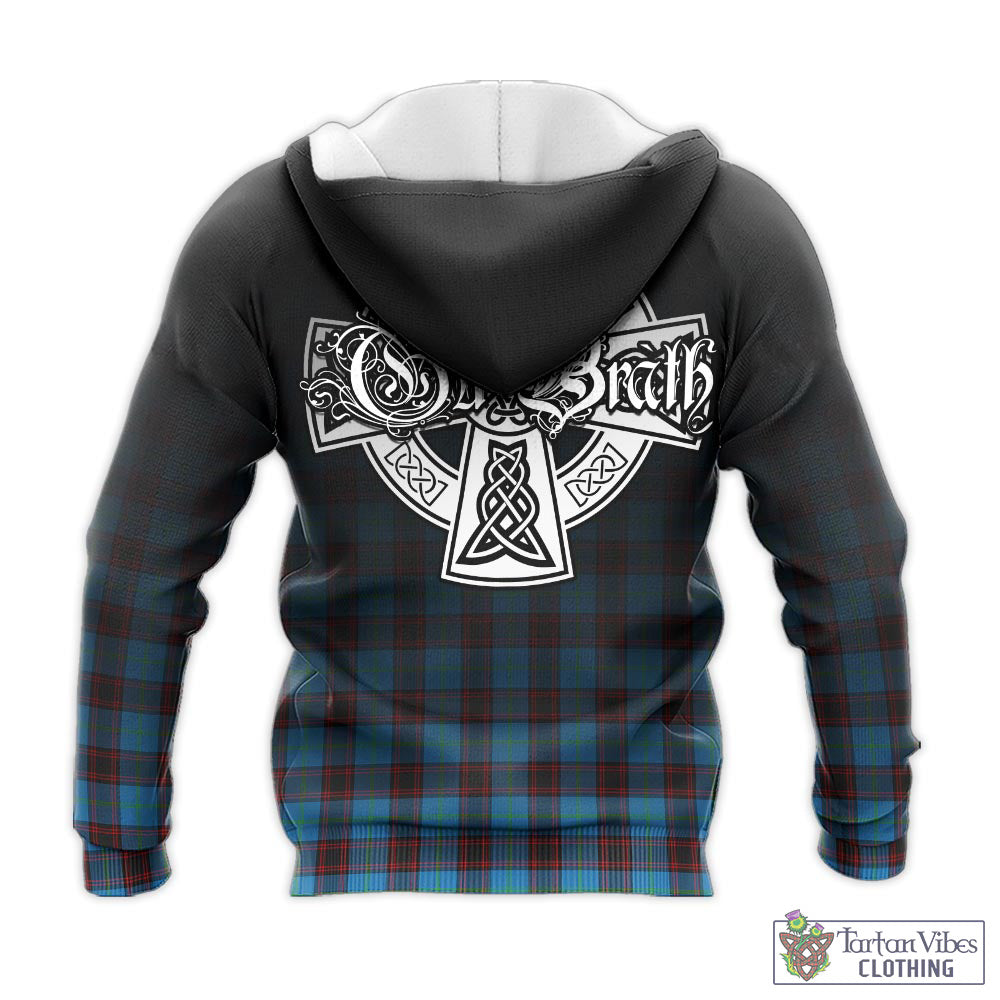 Tartan Vibes Clothing Home Ancient Tartan Knitted Hoodie Featuring Alba Gu Brath Family Crest Celtic Inspired