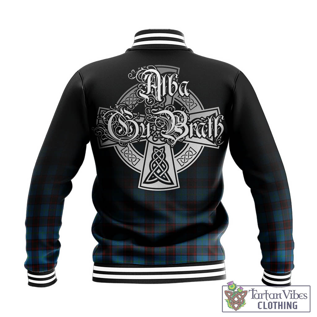 Tartan Vibes Clothing Home Ancient Tartan Baseball Jacket Featuring Alba Gu Brath Family Crest Celtic Inspired