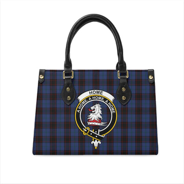 Home Tartan Leather Bag with Family Crest