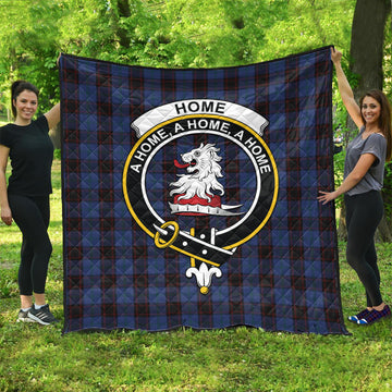 Home Tartan Quilt with Family Crest