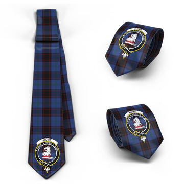 Home Tartan Classic Necktie with Family Crest