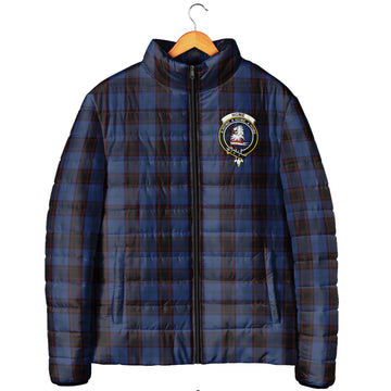 Home (Hume) Tartan Padded Jacket with Family Crest