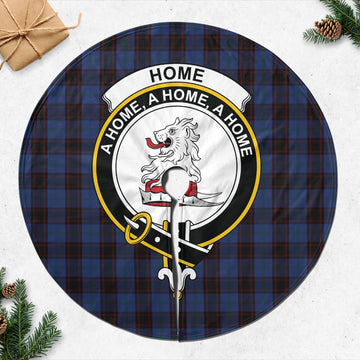 Home (Hume) Tartan Christmas Tree Skirt with Family Crest
