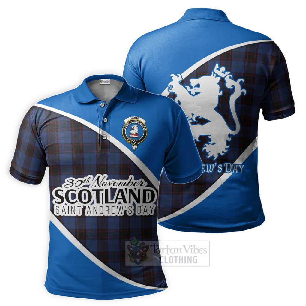 Tartan Vibes Clothing Home (Hume) Family Crest Tartan Polo Shirt Celebrate Saint Andrew's Day in Style