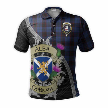Home (Hume) Tartan Family Crest Polo Shirt Lion Rampant Royal Thistle Shield Celtic Inspired