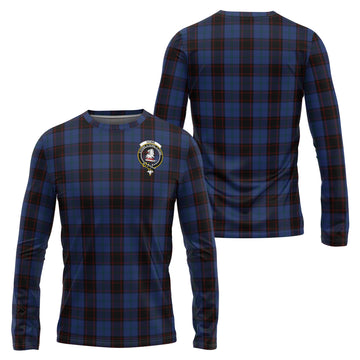 Home Tartan Long Sleeve T-Shirt with Family Crest