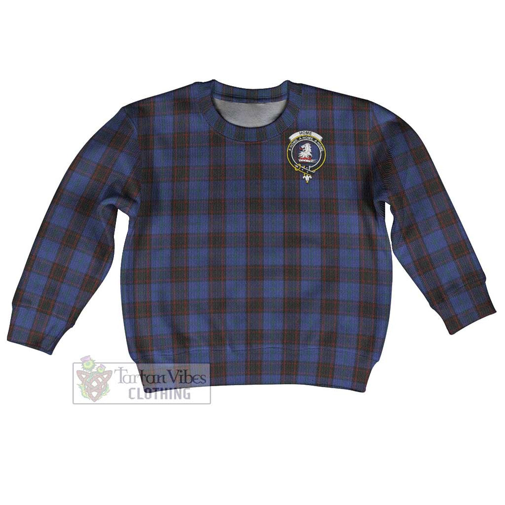 Tartan Vibes Clothing Home (Hume) Tartan Kid Ugly Sweater with Family Crest