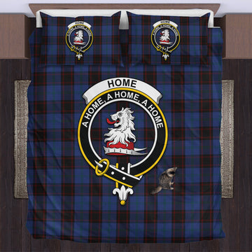 Home (Hume) Tartan Bedding Set with Family Crest US Bedding Set - Tartan Vibes Clothing