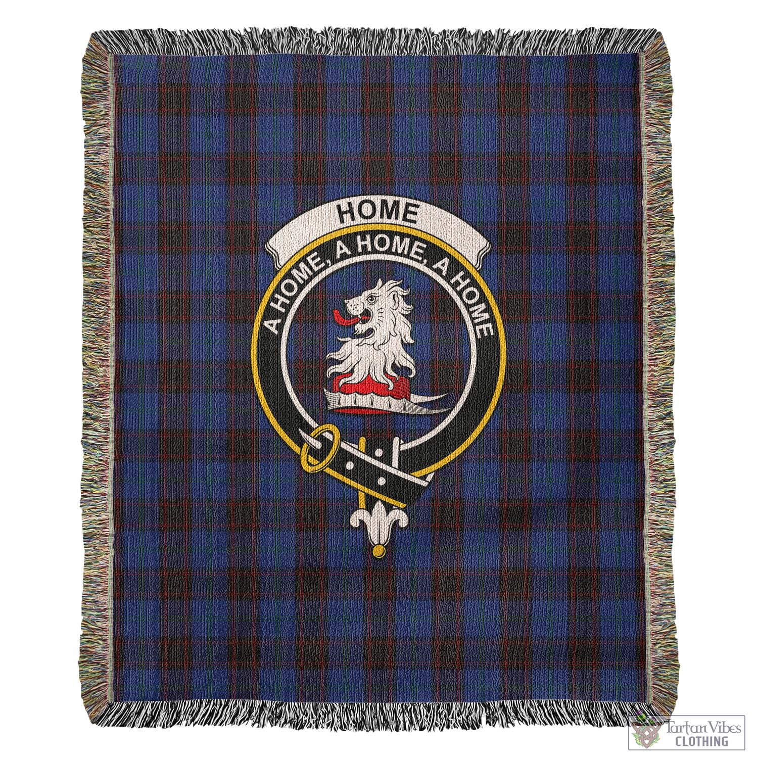 Tartan Vibes Clothing Home (Hume) Tartan Woven Blanket with Family Crest