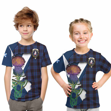 Tartan Vibes Clothing Home (Hume) Tartan Family Crest Kid T-Shirt Scottish Thistle Celtic Inspired