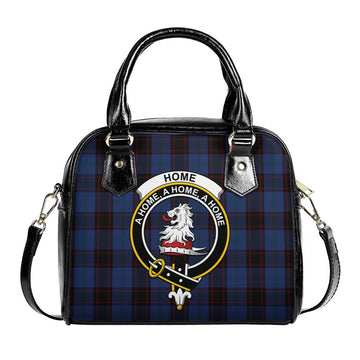 Home (Hume) Tartan Shoulder Handbags with Family Crest
