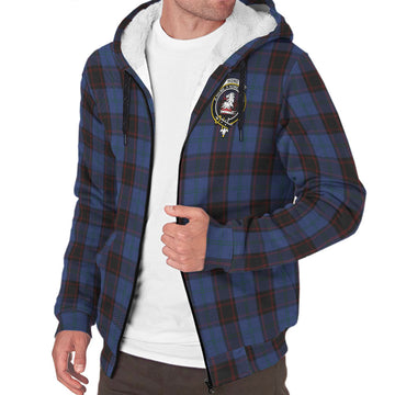 Home Tartan Sherpa Hoodie with Family Crest