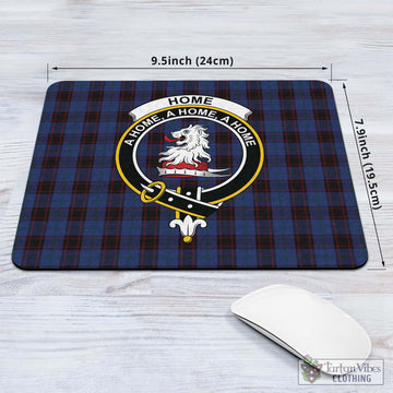 Tartan Vibes Clothing Home (Hume) Tartan Mouse Pad with Family Crest
