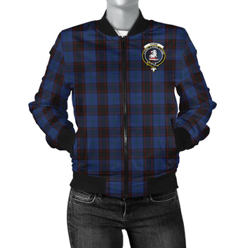 Home (Hume) Tartan Bomber Jacket with Family Crest