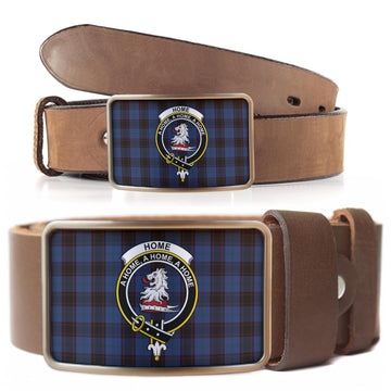 Home Tartan Belt Buckles with Family Crest
