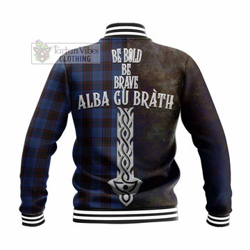 Home (Hume) Tartan Family Crest Baseball Jacket Alba Gu Brath Be Brave Lion Ancient Style