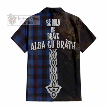 Home (Hume) Tartan Family Crest Hawaiian Shirt Alba Gu Brath Be Brave Lion Ancient Style