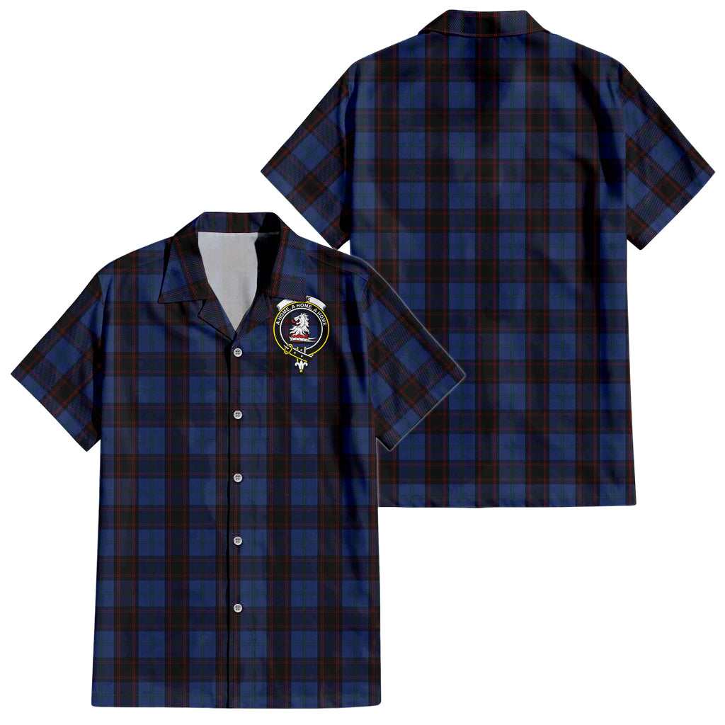 home-hume-tartan-short-sleeve-button-down-shirt-with-family-crest