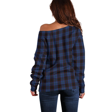Home (Hume) Tartan Off Shoulder Women Sweater - Tartanvibesclothing