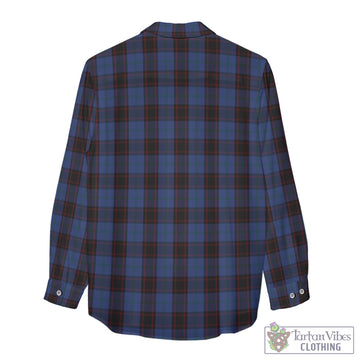 Home Tartan Womens Casual Shirt with Family Crest