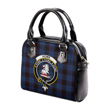 Home (Hume) Tartan Shoulder Handbags with Family Crest