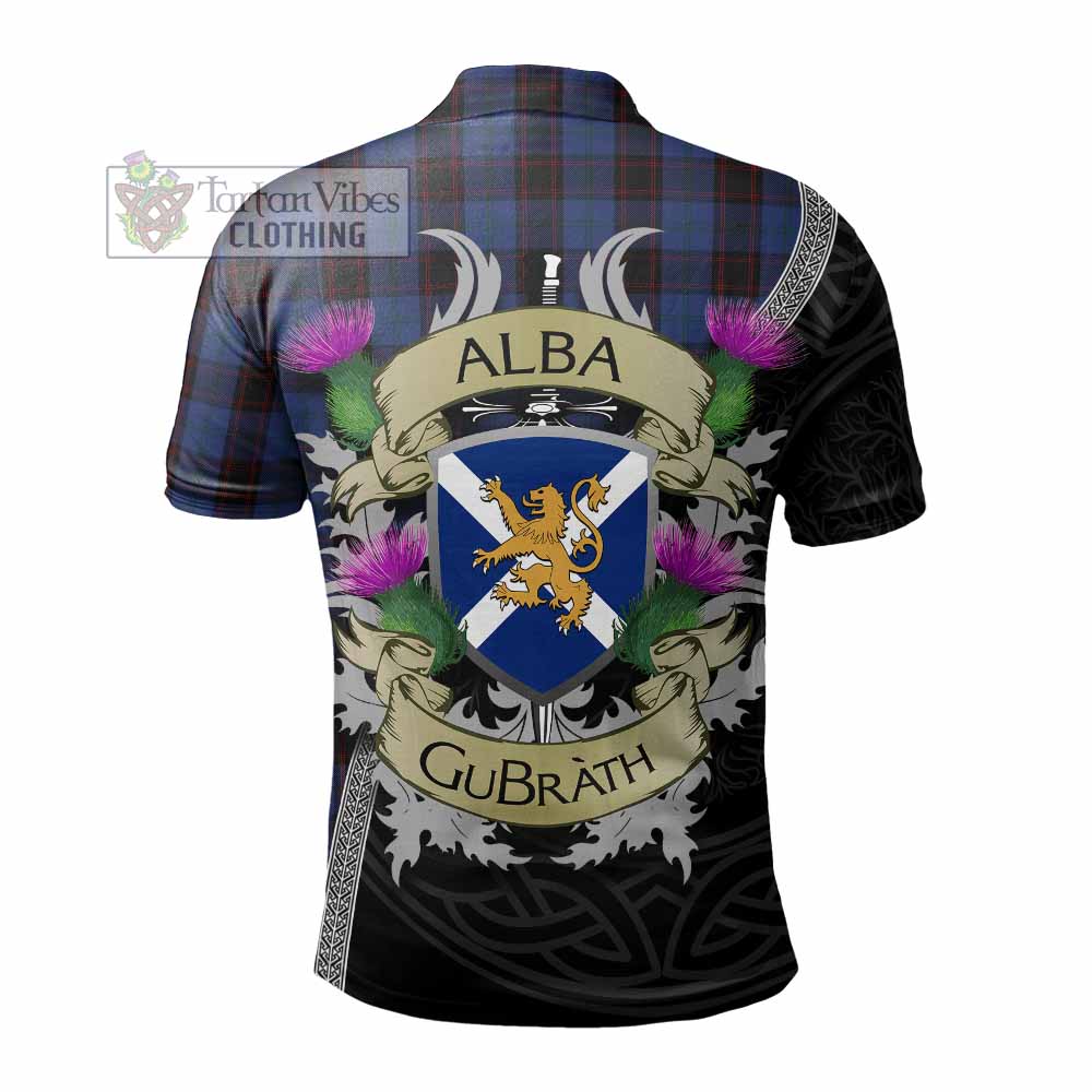 Tartan Vibes Clothing Home (Hume) Tartan Family Crest Polo Shirt Lion Rampant Royal Thistle Shield Celtic Inspired