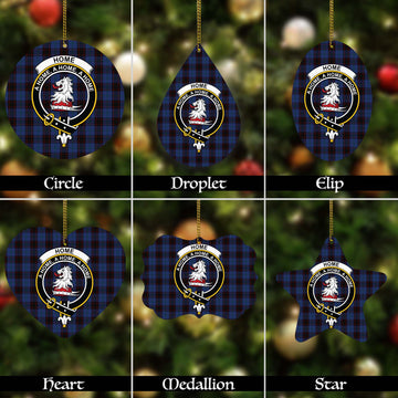 Home Tartan Christmas Ornaments with Family Crest