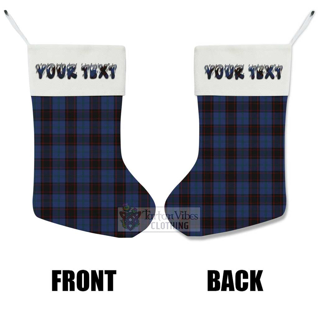 Tartan Vibes Clothing Home (Hume) Tartan Christmas Stocking with Personalized Text