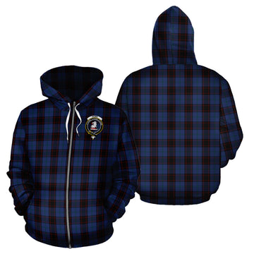 Home Tartan Hoodie with Family Crest