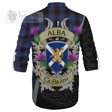 Tartan Vibes Clothing Home (Hume) Tartan Family Crest Ghillie Kilt Shirt Lion Rampant Royal Thistle Shield Celtic Inspired