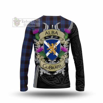 Tartan Vibes Clothing Home (Hume) Tartan Family Crest Long Sleeve T-Shirt Lion Rampant Royal Thistle Shield Celtic Inspired