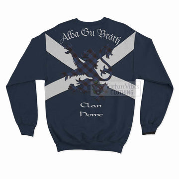 Tartan Vibes Clothing Home (Hume) Tartan Lion Rampant Sweatshirt – Proudly Display Your Heritage with Alba Gu Brath and Clan Name