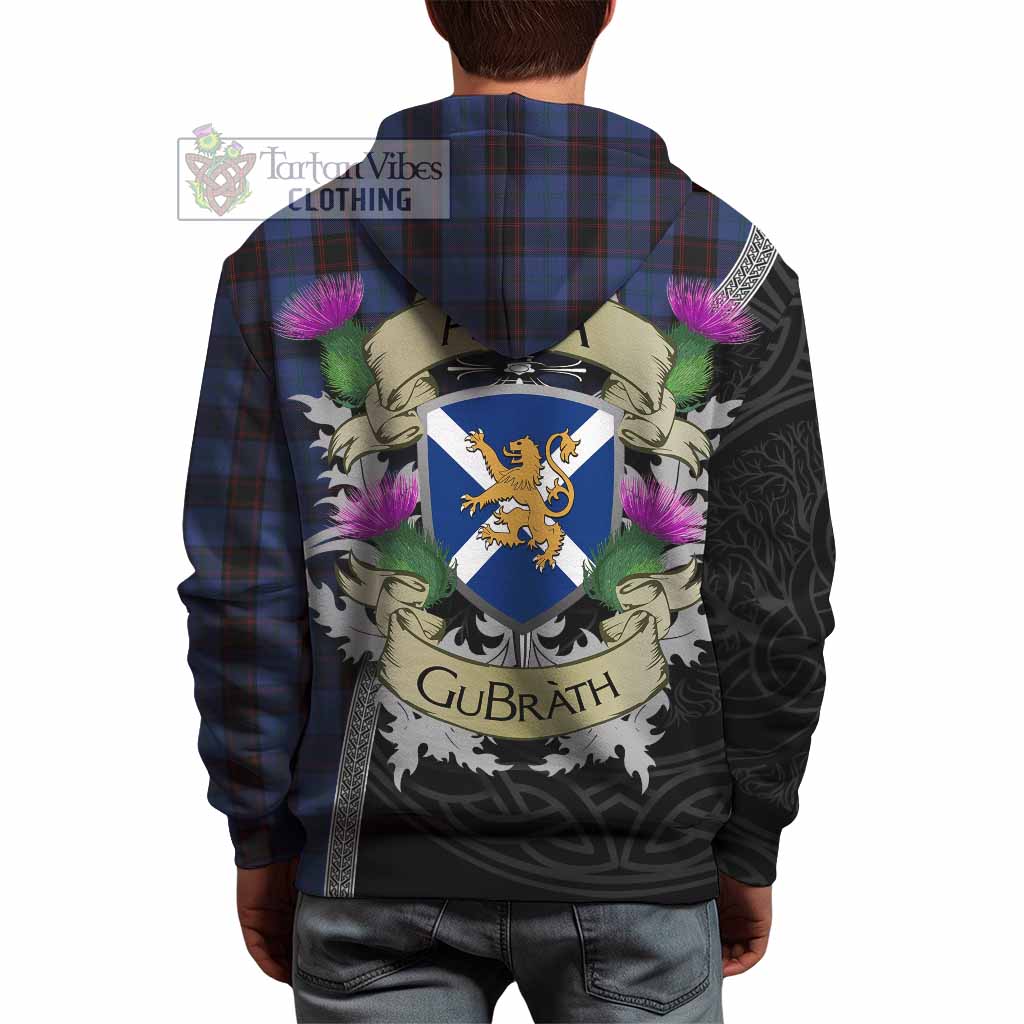 Tartan Vibes Clothing Home (Hume) Tartan Family Crest Hoodie Lion Rampant Royal Thistle Shield Celtic Inspired