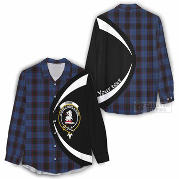 Tartan Vibes Clothing Home (Hume) Tartan Women's Casual Shirt with Family Crest Circle Style