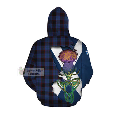 Tartan Vibes Clothing Home (Hume) Tartan Family Crest Cotton Hoodie Scottish Thistle Celtic Inspired