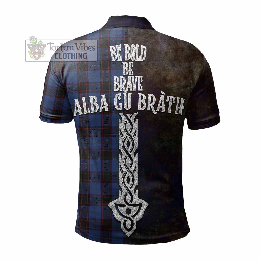 Tartan Vibes Clothing Home (Hume) Tartan Family Crest Polo Shirt Alba Gu Brath Be Brave Lion Ancient Style
