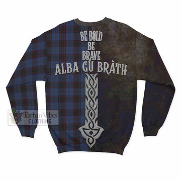 Home (Hume) Tartan Family Crest Sweatshirt Alba Gu Brath Be Brave Lion Ancient Style