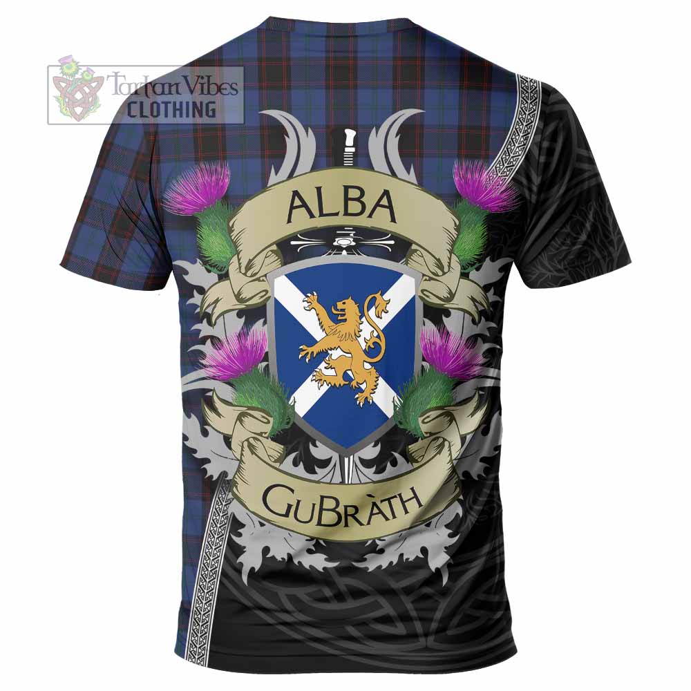 Tartan Vibes Clothing Home (Hume) Tartan Family Crest T-Shirt Lion Rampant Royal Thistle Shield Celtic Inspired