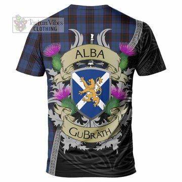Tartan Vibes Clothing Home (Hume) Tartan Family Crest T-Shirt Lion Rampant Royal Thistle Shield Celtic Inspired