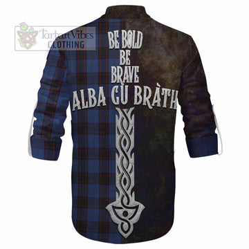 Home (Hume) Tartan Family Crest Ghillie Kilt Shirt Alba Gu Brath Be Brave Lion Ancient Style