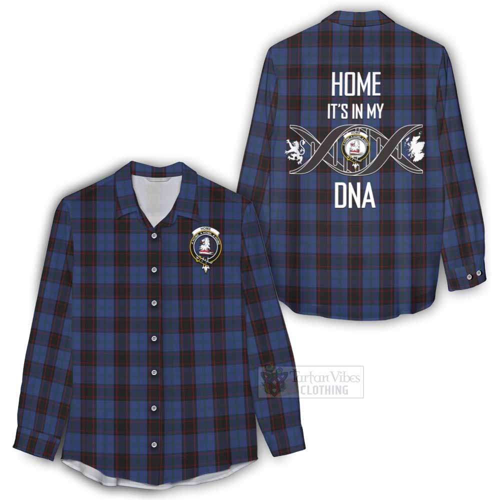 Tartan Vibes Clothing Home (Hume) Tartan Women's Casual Shirt with Family Crest DNA In Me Style