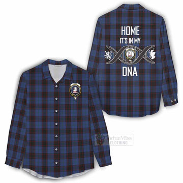 Tartan Vibes Clothing Home (Hume) Tartan Women's Casual Shirt with Family Crest DNA In Me Style