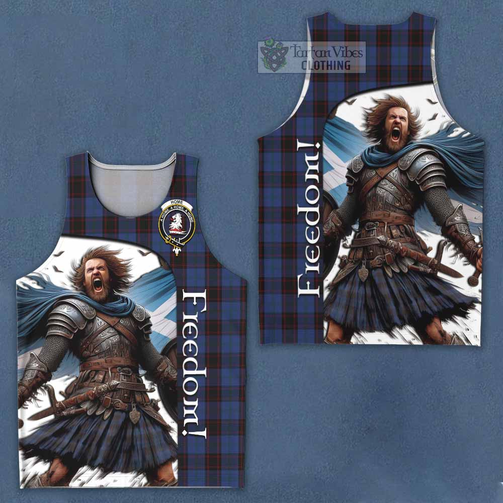 Tartan Vibes Clothing Home (Hume) Crest Tartan Men's Tank Top Inspired by the Freedom of Scottish Warrior