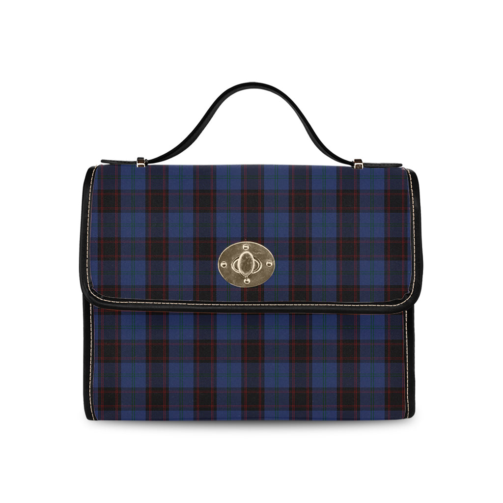 home-hume-tartan-leather-strap-waterproof-canvas-bag
